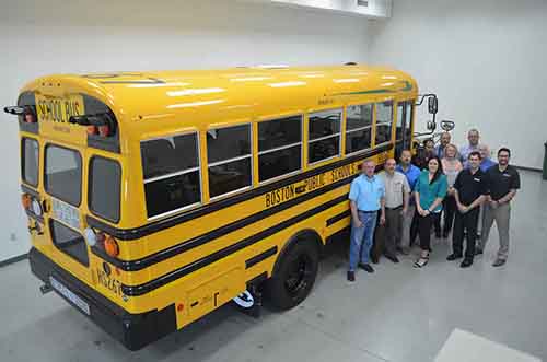 Blue Bird partners with Boston Public School District Blue Bird will showcase one of its propane buses at the DeKalb Propane Autogas Vehicle Show. Photo courtesy of Blue Bird.