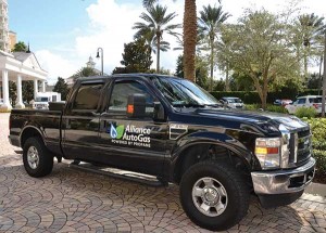 Alliance AutoGas rolls into Reunion Resort in Orlando for the LP Gas Growth Summit in this propane autogas-powered Ford F-250.