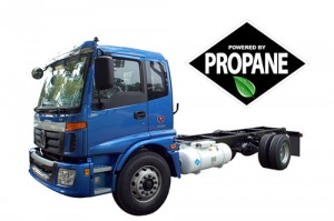 Alkane Truck's Class 7 truck runs on propane aautogas.