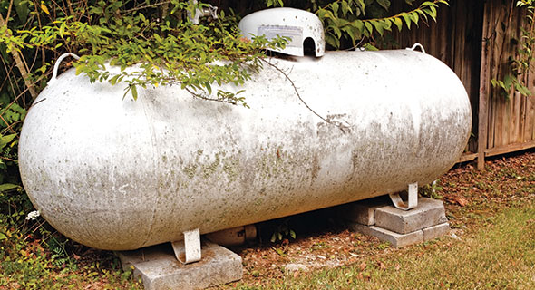 Line propane to house tank Avoiding propane