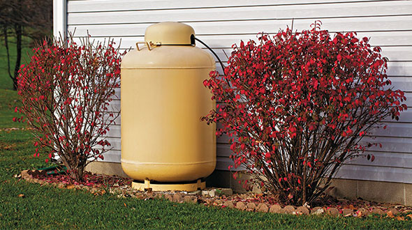 propane tank residential home. Photo: iStock.com/DonNichols