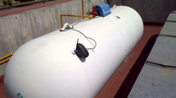 Tank monitoring system by skybitz
