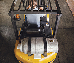 Propane powered forklift. Photo: iStock.com/richlegg