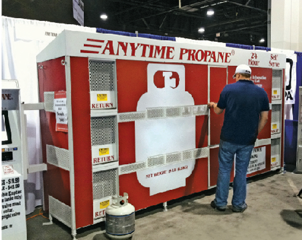 Anytime Propane specializes in self-serve cylinder kiosks. Cylinder exchange photo by Brian Richesson