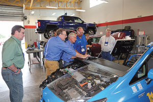 Smyth working with the hands on training the NAFTC provides. Photo courtesy of the NAFTC 