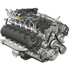 Roush CleanTech’s autogas engine. Photo courtesy of Roush Cleantech