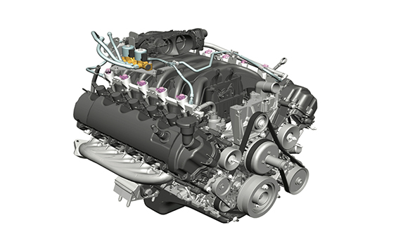 Roush CleanTech’s autogas engine. Photo courtesy of Roush Cleantech