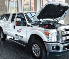 According to PERC, propane autogas vehicles cost 27 cents per mile to operate. Diesel is about 10 cents more expensive in operational costs. Photo by Joe McCarthy