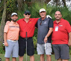 This foursome was grouped together for the golf outing at October’s LP Gas Growth Summit. Tackling the Palmer Course at Reunion Resort in Orlando, Florida, were, from left, Dennis DiSabatino of Cargas, Hank Smith of WESROC, Kevin Cobb of Suburban Propane and Ronny Martinez of Icom North America. Photo: Joelle Harms