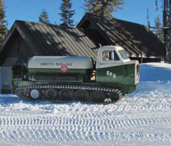 The snowcat bobtail from Ebbetts Pass Gas Service. Photo courtesy of Ebbetts Pass Gas Service