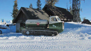 The snowcat bobtail from Ebbetts Pass Gas Service. Photo courtesy of Ebbetts Pass Gas Service