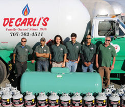 DeCarli's Propane donated tanks and fuel to those California residents effected by wildfires. Photo courtesy of DeCarli’s Propane