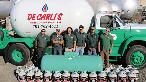 DeCarli's Propane donated tanks and fuel to those California residents effected by wildfires. Photo courtesy of DeCarli’s Propane