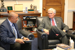 George Walton of Prism Propane, left, and Rep. Bob Latta, R-Ohio. Photo by Mikayla Hall