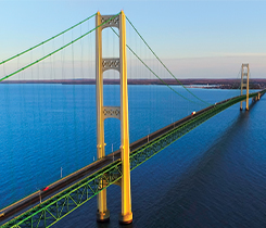 Mackinac Bridge photo by JamesBrey/iStock/Getty Images Plus/Getty Images