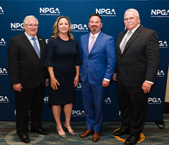 NPGA officers for 2019-20 are, from left, Bob Barry of Bergquist, Michelle Bimson-Maggi of AmeriGas, Randy Thompson of ThompsonGas and Denis Gagne of Eastern Propane. Photo courtesy of NPGA