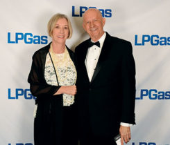 Charlie and Teri Ory of Family Propane at the 2018 LP Gas Hall of Fame induction ceremony in Atlanta. Photo by LP Gas