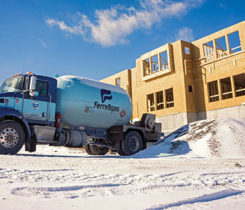 Propane provides relief from the cold for construction workers. Photo Courtesy of Ferrellgas