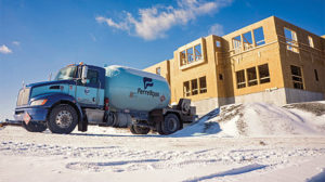 Propane provides relief from the cold for construction workers. Photo Courtesy of Ferrellgas