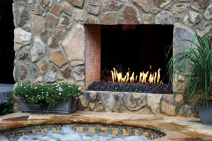 Photo courtesy of HPC _ outdoor gas fireplace burners 