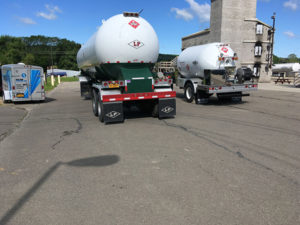 Propane delivery vehicles used for emergency training