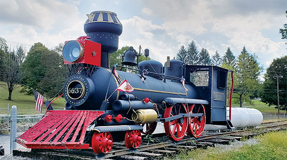 The train is built mostly out of repurposed propane supplies and equipment. Photo courtesy of Robert Coffman 