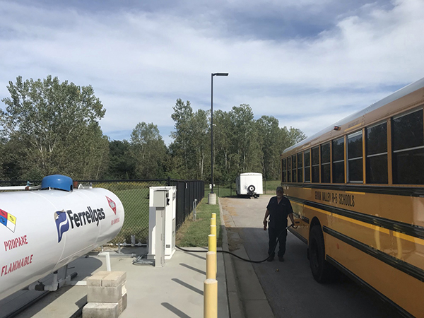 Propane bus refueling image