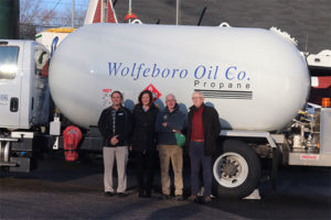 From left are Josh Anderson, vice president of marketing and business development for Eastern Propane & Oil; Meghan Anderson, chief culture officer at Eastern Propane & Oil; Howie Bean, owner and president of Wolfeboro Oil Co.; Chuck Clement III, owner and president of Eastern Propane & Oil. Photo courtesy of Eastern Propane & Oil