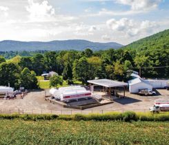 An aerial view of a Suburban Propane location in rural New York. Suburban ranks No. 3 this year, with retail sales of 426.7 million gallons. Photo: Suburban Propane