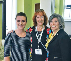 Grooms attended NPGA’s 2019 Propane Days in Washington, D.C., alongside Sen. Joni Ernst, right, and her daughter, Libby Ernst. Photo courtesy of Deb Grooms