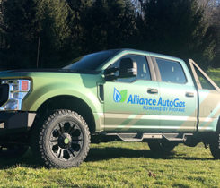 Propane-fueled Ford F-250 truck photo courtesy of Alliance AutoGas