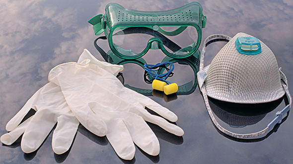 generator fuel tank cleaning safety gear gloves glasses respirator