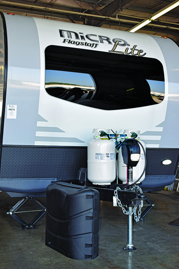 Most RVs – both motorhomes and towable campers – use propane to power appliances. Photo by LP Gas staff