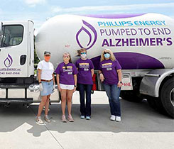 Phillips Energy will donate to the Alzheimer's Association through the company's Walk to End Alzheimer's team. Pictured (left to right): John & Tina Phillips, Elizabeth McCormick, Erin Ciccone, Barbara Ball and Nora Wood. Photo courtesy of Phillips Energy