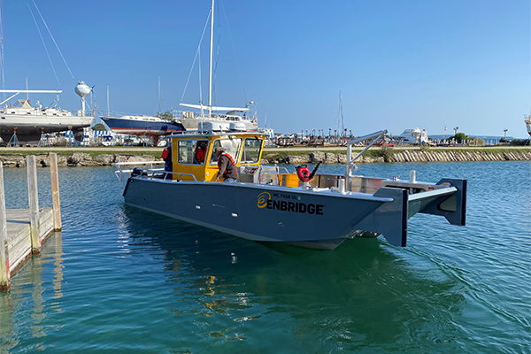 Patrol boat photo courtesy of Enbridge