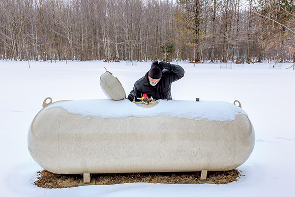 snow propane tank Photo by Getty Images: Mr-Tobin/iStock / Getty Images Plus