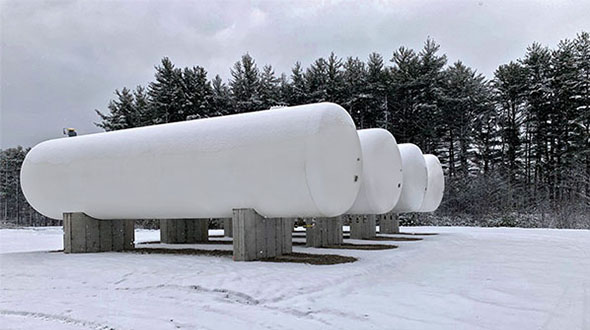 Crown Energy Solutions installed four 30,000-gallon tanks in southern Maine. Photo courtesy of TerraVest Industries