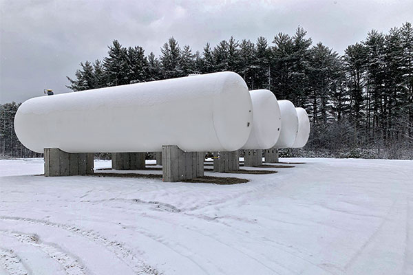 Crown Energy Solutions installed four 30,000-gallon tanks in southern Maine. Photo courtesy of TerraVest Industries