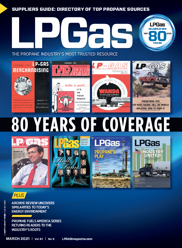 Cover 1: Illustration courtesy of Robertshaw Thermostat Co.; Cover 4: Photo courtesy of Impco Carburetion; Cover 6: Photos courtesy of Hall of Fame inductees and their families. Background photo by Istockphoto.com/Herbert Bias; Cover 7: Photo by Harris Baker; Cover 8: LP Gas staff; USGirl/iStock / Getty Images Plus/Getty Images; balipadma/iStock / Getty Images Plus/Getty Images; spawns/iStock / Getty Images Plus/Getty Images; Olha Huro/iStock / Getty Images Plus/Getty Images (logo, background)