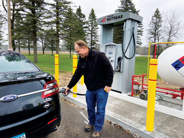 The facility promotes autogas refueling. (Photo courtesy of Minnesota Propane Association)