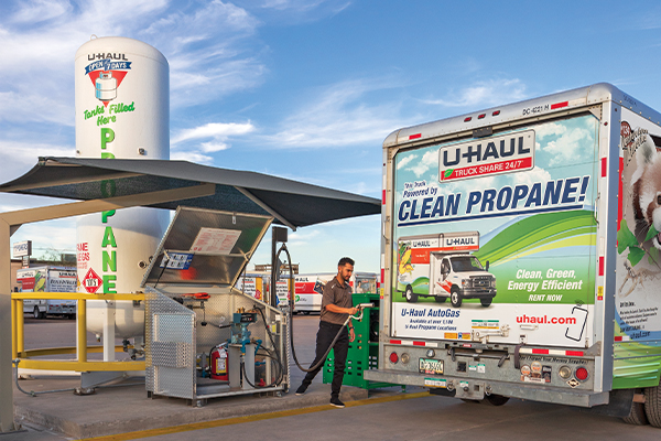 Autogas filling photo courtesy of U-Haul International