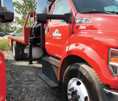 Blossman Gas utilizes this Ford F-750 with a 6.8-liter V-10 engine. The company has 396 autogas vehicles in service across its fleet. (Photo courtesy of Blossman Gas)