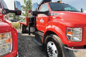 Blossman Gas utilizes this Ford F-750 with a 6.8-liter V-10 engine. The company has 396 autogas vehicles in service across its fleet. (Photo courtesy of Blossman Gas)