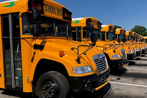 Blue Bird propane bus photo courtesy of Roush CleanTech