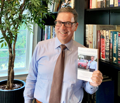 Joe Armentano with his newly-published book. (Photo by Paula Saraiva)