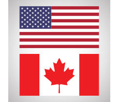 Image of U.S, Canadian flags: Dmitry Volkov/iStock / Getty Images Plus/Getty Images