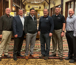 Officers and new directors for the Missouri Propane Education and Research Council (MOPERC) were elected for 2022. From left are: Tim Peach, James Greer, John Brokes, Mitch Dane, Russ Bales and John Fling. Not pictured: Brian Brooks. (Photo: Missouri Propane Gas Association)