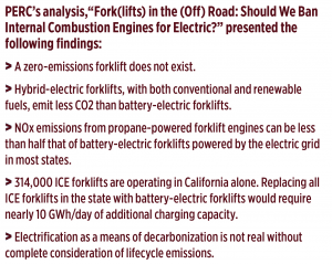 PERC forklift analysis