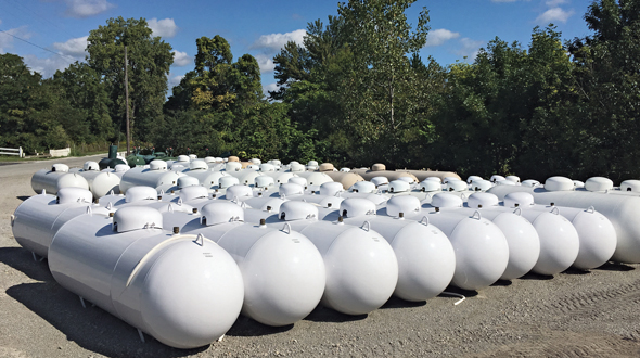 Reasons for tagging propane tanks vary depending on the appliances in use. (Photo by LP Gas staff)