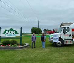 Left-to-right: Michael Stivala, President and Chief Executive Officer, Suburban Propane; Jon Rulfs, Partner, Adirondack Farms. (Photo courtesy of Suburban Propane)